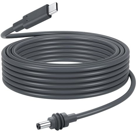 CERRXIAN Cable de alimentación USB C a CC para Starlink Mini, PD100 W, entrada USB tipo C a CC, cable de barril para Starlink Mini, cable impermeable de repuesto (5 m)