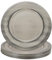 sourcing map Lot de 10 assiettes de présentation vintage en vrac, 33 cm en plastique avec perles pour assiettes plates, chargeur rond pour fête de mariage, événement, décoration de table, marron