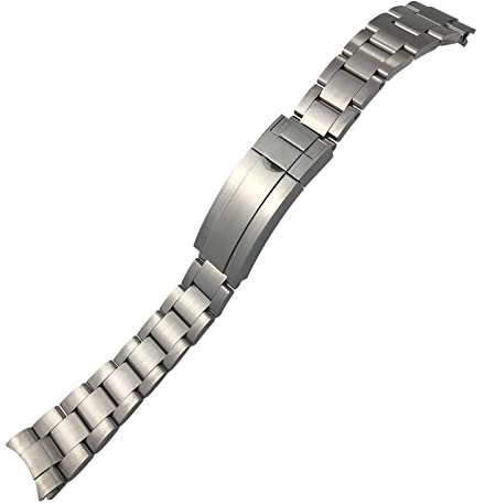 VYSLZ Für Rolex Black Green Water Ghost Yacht SUBMARINER DAYTONA SUP GMT Uhr Stahlband Taucher massives Edelstahlarmband 20 mm(Bright silver)