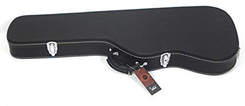 Bonnlo Hard Case for High Grade Electric Guitar with Microgroove Flat Surface, Straight Flange Waterproof Black