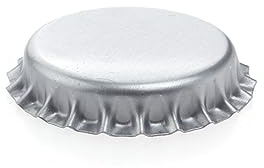 Flache Flaschenverschlüsse 100 Stück aus Stahl, Silber Rund | Flasche zum Selbermachen , Selbstgemachte Flaschenverschlüsse Silberne Flaschenverschlüsse für Oktoberfest Feier