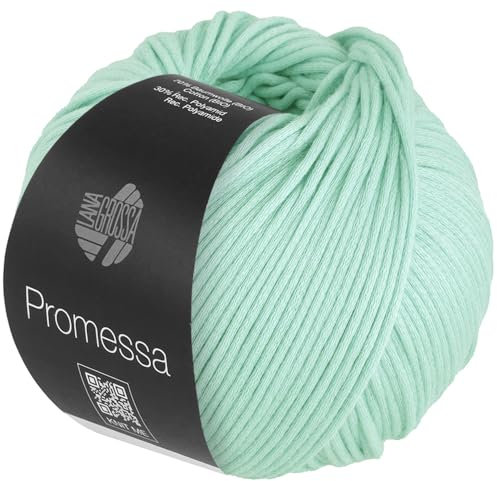 LANA GROSSA Promessa | Weich gefülltes Schlauchgarn aus Bio-Baumwolle und Polyamid | Handstrickgarn aus 70% Bio-Baumwolle & 30% Polyamid | 50g Wolle zum Stricken & Häkeln | 125m Garn FB26