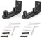 2 Pack Sliding Barn Door Floor Guides, Carbon Steel Floor Guide Adjustable, Flush Sliding Door Bottom Guide, Wall Mount Stay Roller Sliding Kit for Sliding Doors Different Sizes, Protect Floor (Black)