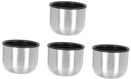 Cabilock Universal Cup Lid 4 Pack Water Cup Lid Safe Stainless Steel for Warm Keeping