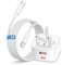 iPhone 15 16 Fast Charger, 20W Dual Port USB Charger Plug with USB C Cable 2M for iPhone 16/16 Plus/16 15 Pro Max/15/15 Plus/iPad, UK Wall charger USB C Power Adapter and iPhone Fast Charging Cable