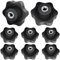 FYting Stella Testa Serraggio Dadi M8,8 Pezzi Dado Di Serraggio Nero Manopola di bloccaggio con filettatura femmina dado in plastica nera M8 per attrezzature industriali per macchinari-50mm