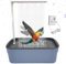 Baignoire à circulation d'eau pour perroquet, Automatique perroquet douche, Baignoire de douche à cycle d'eau automatique, Baignoire d'oiseaux cycle d'eau, pour oiseaux, perruche, cacatoès
