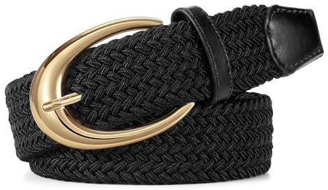 WERFORU Flechtgürtel Stretchgürtel damen Stoffgürtel für Damen Herren Unisex Elastischer Gürtel für Jeans Hosen