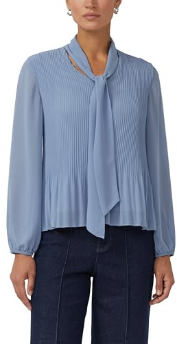 s.Oliver Damen 2175461 Plissierte Bluse Langarm (1er Pack)