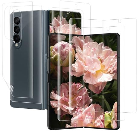 Cable Leader 2 pièces Verre Trempé pour Samsung Galaxy Z Fold 4 5G, +2 Souple TPU vitre protection, pas de bulles, Anti Rayures, Haute Sensibilité, Grande clarté Samsung Z Fold 4 protection écran