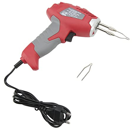 HISUEKIG 180W Lötpistole, Handlötkolben Kit mit Lötspitzen LED Licht, Komfortablem und Rutschfestem Griff, Steuerschalter und Kühllochdesign, zum Schweißen von Mobiltelefonen Chips