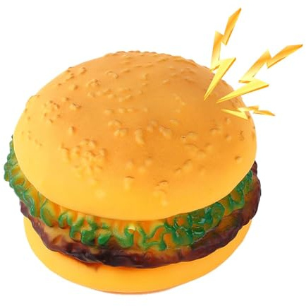 Genérico Hamburger mit Käse-Spielzeug für Hunde, niedliches Kauspielzeug für Besatzungen, robust für Hunde, Katzen: süßes Hamburger-Tierspielzeug für Katzen, Tiere