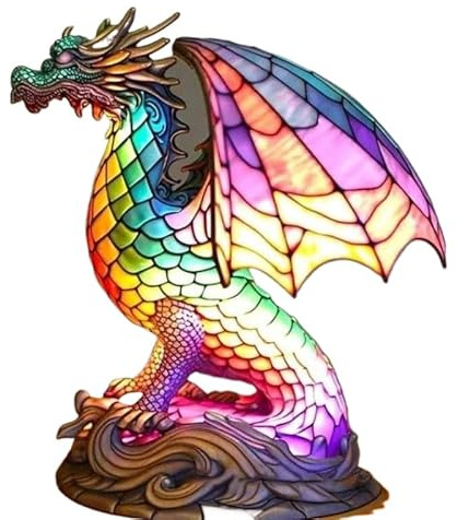JXpxbao Festberg LeuchtKatze™ – Original Magic LED Light (Typ C) – Katzenlicht,Tierförmiges Nachtlicht,Dekoratives Zauberlicht Für Eine Warme Atmosphäre (Drache)