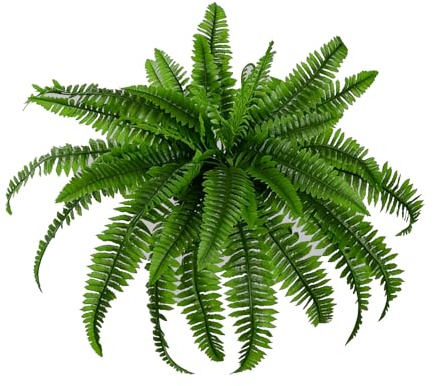 Artificial Boston Fern Large Outdoor, Boston Fern Artificial Outdoor Plants Large, Uv Resistant Artificial Plants Outdoor, Fake Bush Plants Larges for Indoors, Home, Farmhouse Garden (70*80cm)