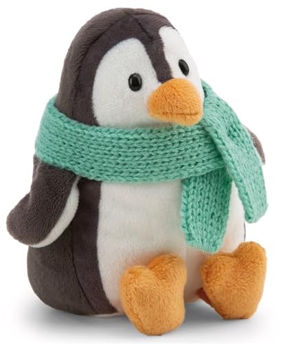 NICI Kuscheltier Pinguin mit Schal 12cm - 63218 | Weiches Stofftier aus Plüsch zum Liebhaben, Knuddeln & Spielen, tolles Plüschtier Geschenk für Kinder & Erwachsene