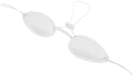 GALPADA Cache-œil Réutilisable Blanc en Tpu Confortable Protégeant les Yeux Lumière pour Traitements de Beauté et Épilation