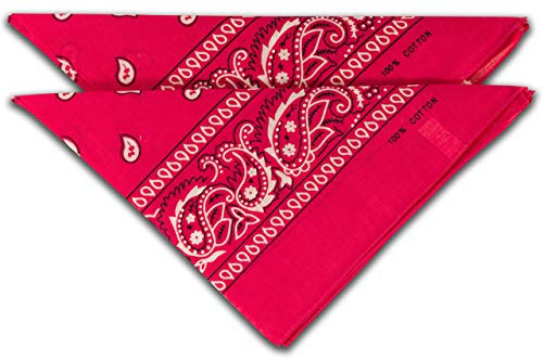 fashionchimp Nicki-Halstuch aus 100% Baumwolle im 2er Set, Unisex Bandana, AZO-Frei (Pink)