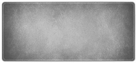 Silent Monsters Mauspad XXL 900 x 400 mm großes Mousepad grau - Vernähter Rand, rutschfest & leise, für Gaming Büro Office Homeoffice - Tastatur - 90 x 40 cm groß Mouse Pad Mat - alle Maus Arten