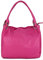 Belli italienische Leder Schultertasche Damentasche Handtasche Shopper Lilly in pink - 33x28x14 cm (B x H x T)