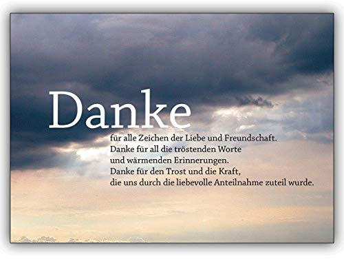 Kartenkaufrausch 10 Trauer Dankeskarten (10er Set): Danke für alle Zeichen der Liebe und Freundschaft. - Trauer Dankeskarte | tröstende Danksagung Premium-Trauerkarten-Set mit Umschlägen