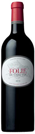 Folie de Chauvin - AOP Saint Emilion Grand Cru - Vin Rouge – Millésime 2016 - 1 bouteille x 75cl