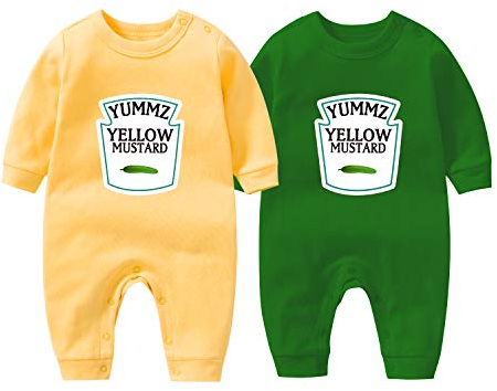 YSCULBUTOL Ensemble de jumeaux Ketchup Moutarde pour bébé - - 9-12 mois