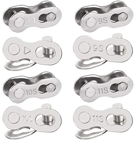 CHALA 9Paare Fahrradkettenglied Fahrrad Kettenverschluss Kettenschloss Fahrradkette Kettenglieder Bike Chain Link Missinglink Kettenglied für 6 7 8 9 10 11 Speed Geschwindigkeitskette