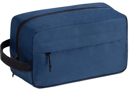 Vorspack Reise Kosmetiktasche Herren, Tragbar Kulturbeutel mit Rasierfach | Wasserdicht Kulturtasche, Leichte Canvas Make Up Tasche, Toilettenorganizer Geschenke für Männer