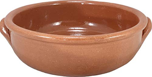 Cazuela tartera olla alta en barro esmaltado (21 x 6,5 cms)