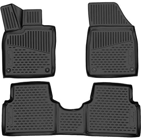 Walser XTR Gummi Fussmatten Auto für VW ID.3 2019-Heute, 100% passgenaue Auto Fußmatten, robuste Universal Fußmatte Auto, Gummimatten Auto, Auto Fussmatten Gummi, Auto Gummimatten