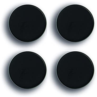 Zeller 11236 Magnet-Set, 4-TLG., extra stark, schwarz, ca. Ø 2,3 x 0,9 cm