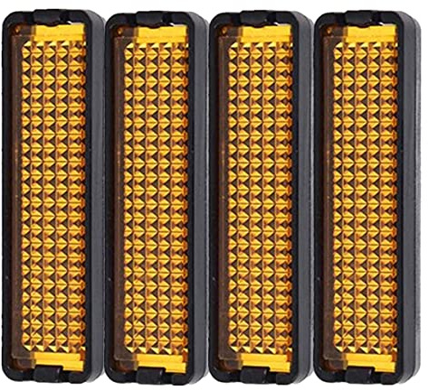 4 reflectores de bicicleta, reflectores de pedal de bicicleta de noche de seguridad, accesorios reflectantes universales para ciclismo (5,3 x 1,5 cm)