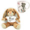 Kilala Gute Besserung Kuscheltier Hase Herz mit Wunschname personalisiert (Dokotbär-Set)