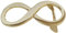 Gürtelschnalle Infinity 4,0 cm | Buckle Wechselschließe Gürtelschließe 40mm Massiv | Wechselgürtel bis 4cm | Gold Glänzend
