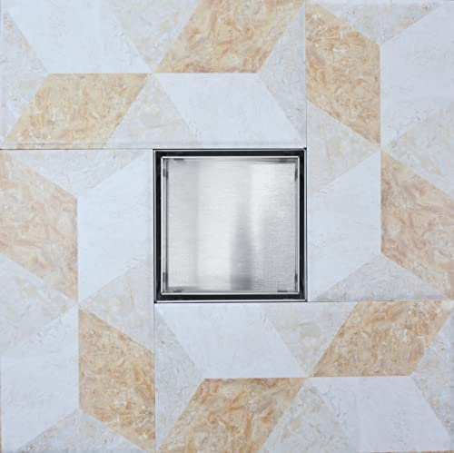 Duschrinne Bodenablauf quadratisch, 300x300 mm optional befliesbar