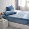 Luofanfei Winter Flanell Spannbettlaken 140x200cm Boxspringbett Fleece Blau Blaue Plüsch Warme Bettlaken Samt Kuschelige Flanell Leintuch Frottee Spannbetttücher für Hohe Matratze bis 25-30 cm