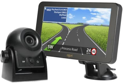Aguri Truck TX760 PRO UK Professional Truck Sat Nav with 7 LCD, built-in Wi-Fi, Live Traffic, UK & Ireland mapping plus Mag Mount Wireless Reversing Camera
