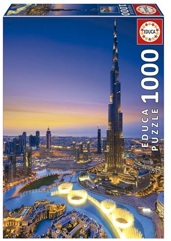 Educa - Puzzle 1000 Teile für Erwachsene | Burj Khalifa, 1000 Teile Puzzle für Erwachsene und Kinder ab 14 Jahren, Dubai, Architektur (19642)