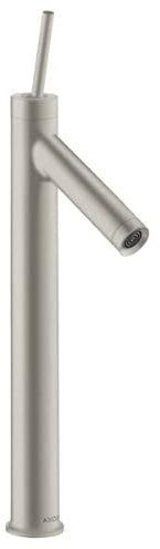 hansgrohe AXOR Starck Einhebel-Waschtischmischer 250 mit Pingriff für Waschschüsseln mit Ablaufgarnitur, 10129800, Farbe: Edelstahl Optic