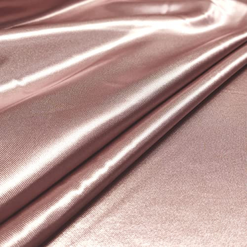 Panini Tessuti, Raso Tinta Unita Venduto al Metro, 1 qtà =100 cm; 2 qtà = 200 cm - Creazioni sartoriali e Abbigliamento (Rosa Antico - H508)