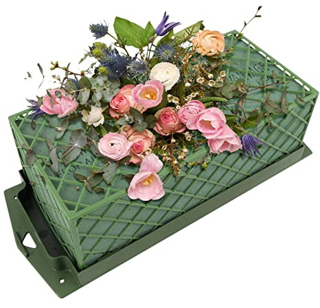 Onlynery Halter Für Steckschaumkäfige, Steckschaum Für Frischblumen, Steckschaumkäfig, Blumensteckschaum Mit Halter Und Gitter, Steckmasse Halterung Blumenhalter, Steckschaum Blumengestecke