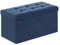 SONGMICS Storage Ottoman, Foldable Small Ottoman Foot Rest, 38 x 76 x 38 cm Foot Stool, Cube Ottoman with Storage, Load up to 300 kg, for Living Room, Bedroom, Entryway, Midnight Blue LSF247Q51