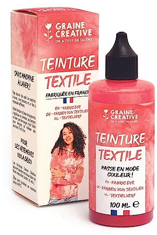 GRAINE CREATIVE Textilfarbe 100 ml Tie and die-Effekt - Koralle