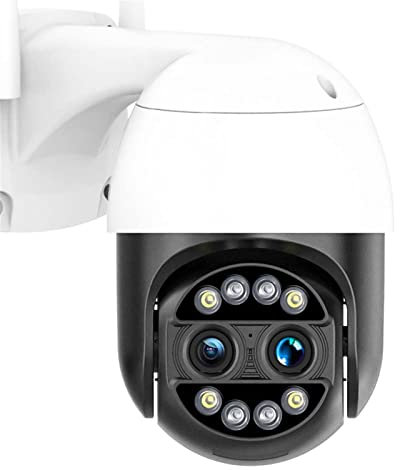 HJJP 8MP Full Color Night Vision 4K Security Camera Outdoor - Wired Surveillance Camera with 8X Zoom, 360° PTZ View, Motion Detection, Siren & 2 Way Audio