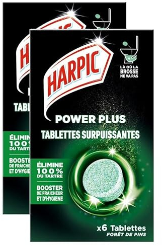 HARPIC Lot de 2 x 6 Tablettes Power Plus Fraicheur Active