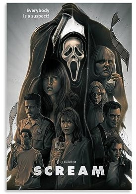 Filmkunst-Fan-Schrei, Leinwand-Poster, dekoratives Gemälde, Leinwand-Wandposter und Kunstdruck, modernes Familienschlafzimmer-Dekor-Poster, 20 x 30 cm