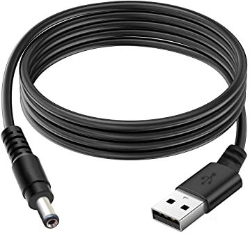 DR. WATCH Fast Charging 90cm Black Charger Power Cable Lead with 5.5mm * 2.1mm, 2.5mm*0.7mm, available in a variety of sizes, USB 2A for 5V and 6V Devices