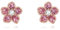 POPLYKE Rosa Sterling Silber Ohrringe für Damen - Sakura Kirschblüte Schmuck - Nette Ohrstecker