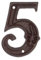 Hausnummer Nummer 5 Gusseisen Antik Look Landhausstil Vintage Ziffer