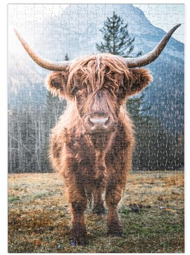 MyPuzzle Hochlandrind in den italienischen Dolomiten - Premium 500 Teile Puzzle - MyPuzzle Sonderkollektion von Puzzle Galaxy